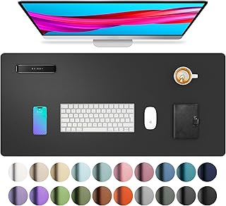 Leather Office Desk Pad, Non-Slip, Waterproof, 31.5" x 15.7"