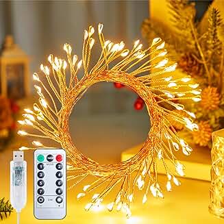 USB Fairy Christmas Lights with 8 Modes and Remote