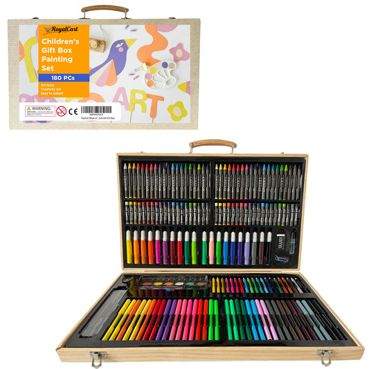 180 Piece Deluxe Art Set with Wooden Case