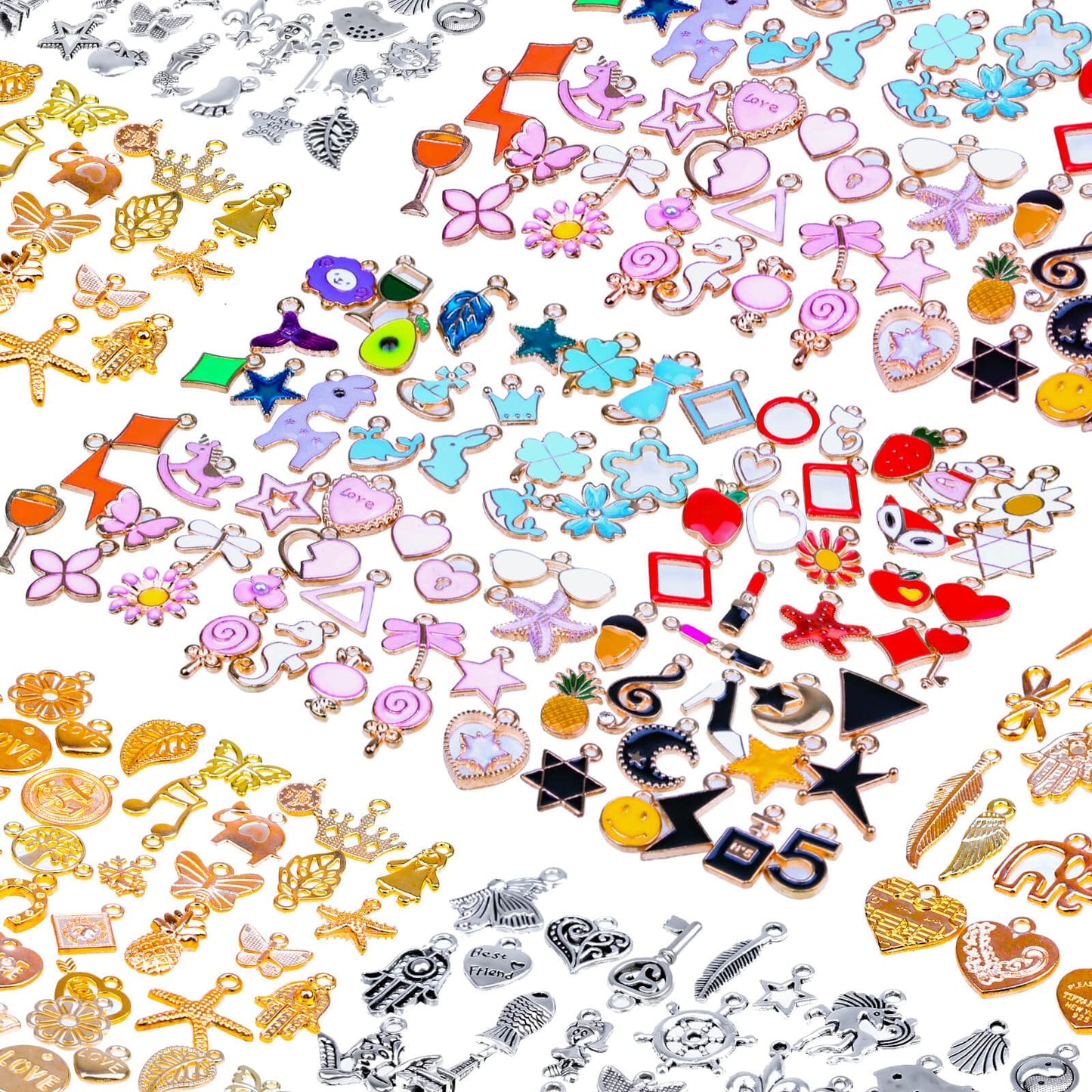 150PCS Jewelry Making Charms Set for Bracelets and Necklaces