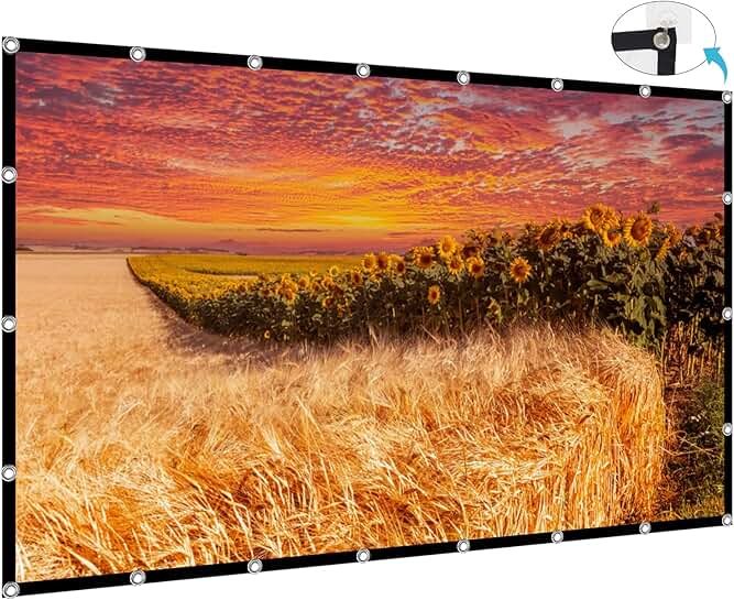 200-inch foldable 4K HD portable projection screen