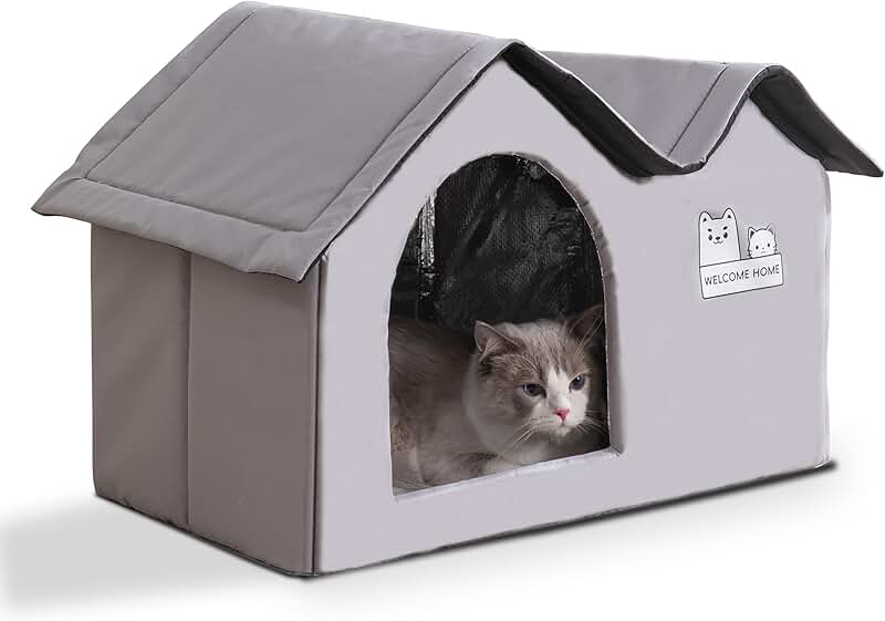 Foldable Waterproof Pet Shelter with Double Roof