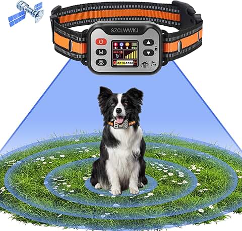 Wireless Dog Fence with Adjustable Range and Waterproof Design