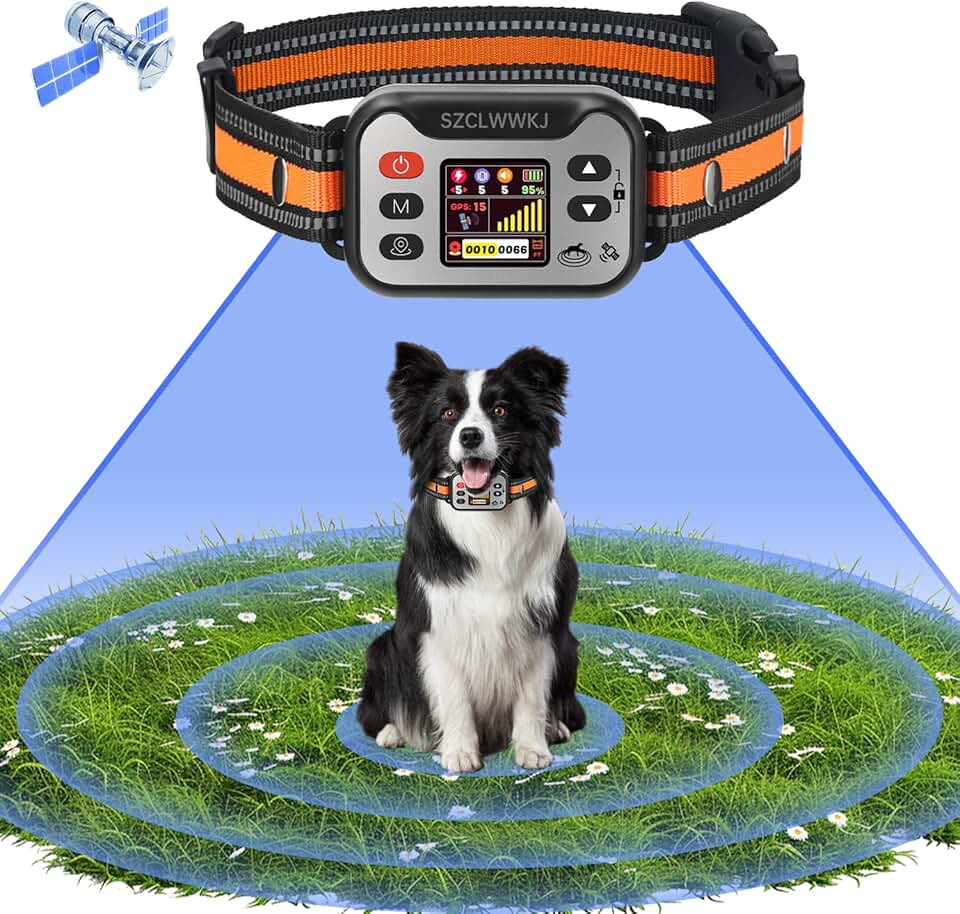 Wireless Dog Fence with Adjustable Range and Waterproof Design