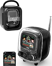 Small portable Bluetooth speaker with FM radio and pixel art design