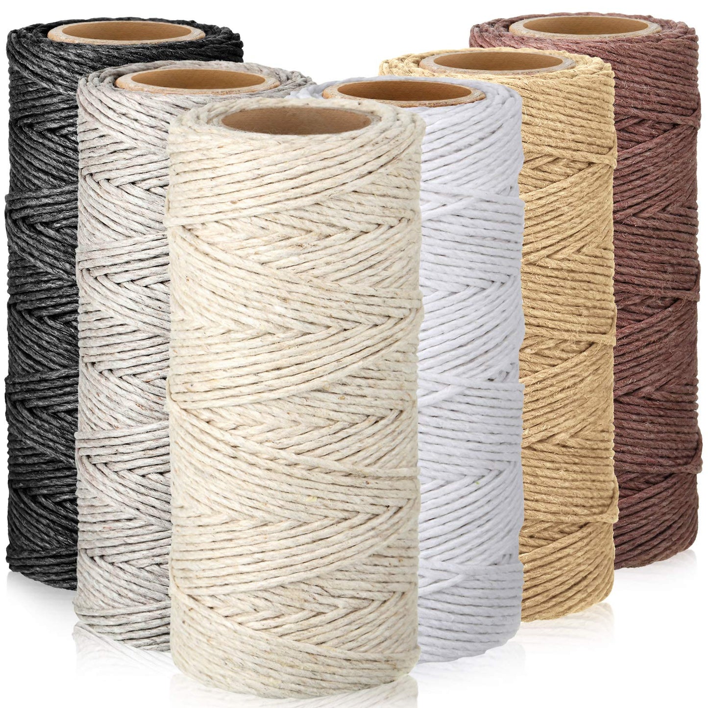6 Rolls Flax String Cord Set for Crafts and Jewelry Making
