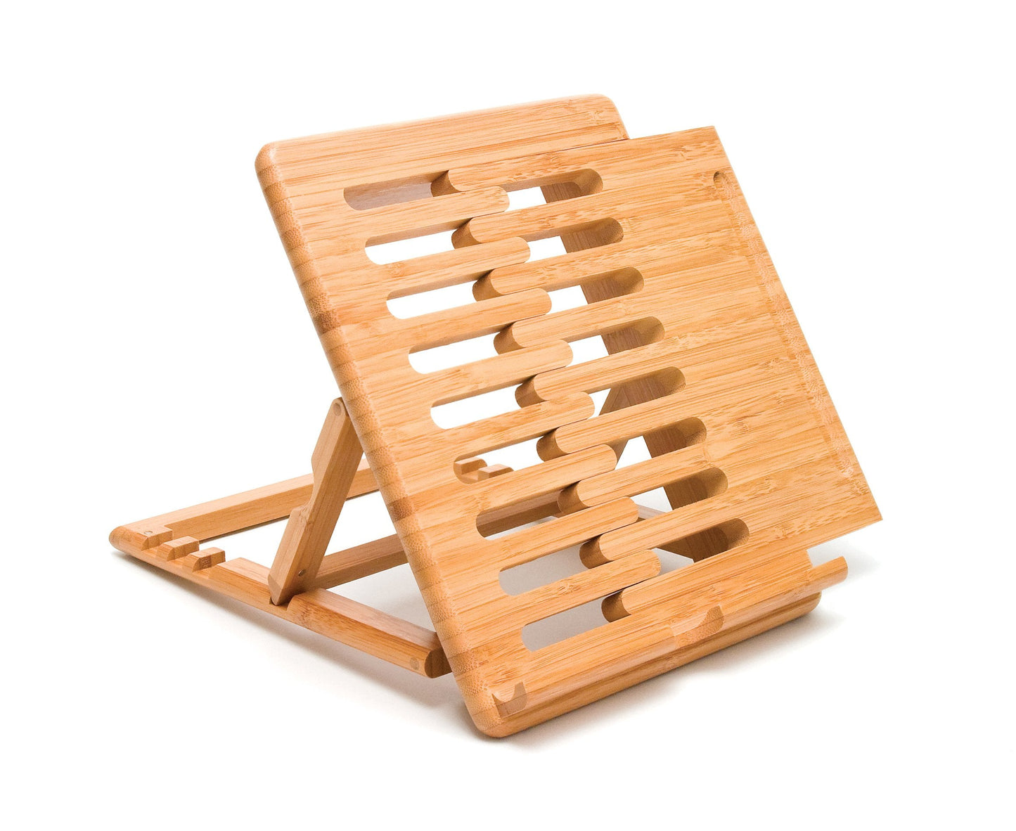 1887 Bamboo Wood Expandable Stand for iPad, Samsung, Nexus, Nintendo Switch, and Other Tablets