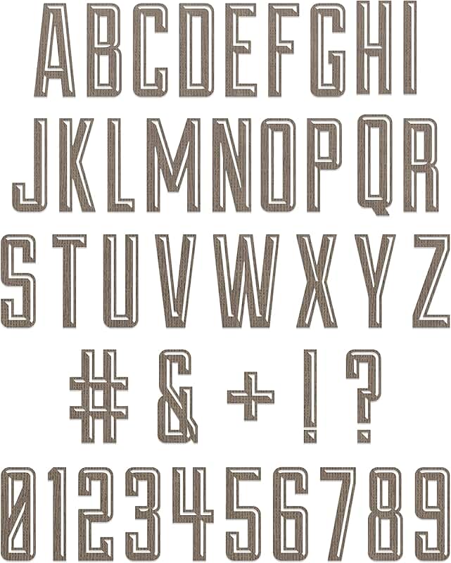 Alphanumeric Thinlits Die Set, 41 Pieces