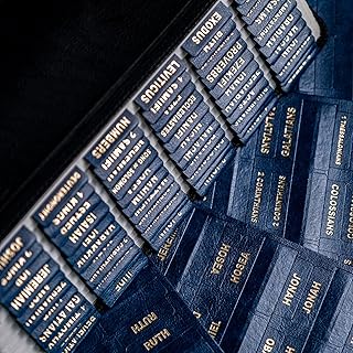 Leather Bible Tabs with Gold Lettering, 80 Labels