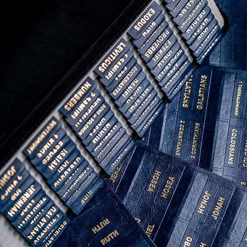 Leather Bible Tabs with Gold Lettering, 80 Labels