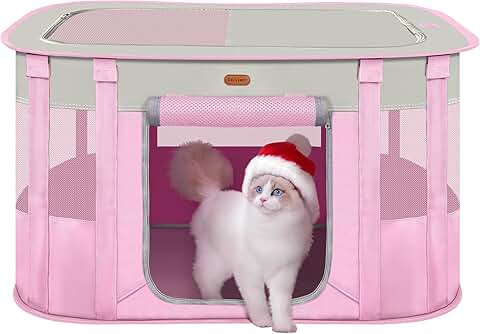 Foldable Pet Playpen for Cats and Dogs