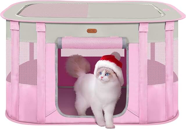 Foldable Pet Playpen for Cats and Dogs