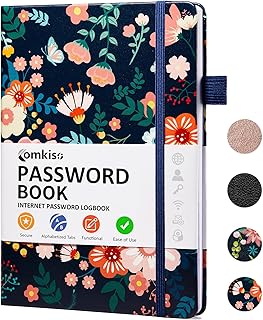 Large Print Alphabetical Password Log Book with Tabs