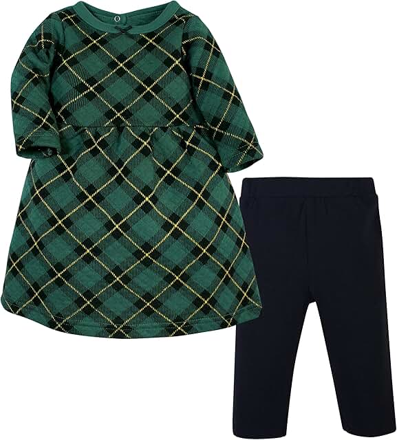 Baby Quilted Cotton Dress and Leggings