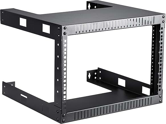 Black 6U Wall Mount Steel Network Rack, 17.75 Inch Deep