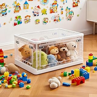 Clear acrylic display and storage box with open lid