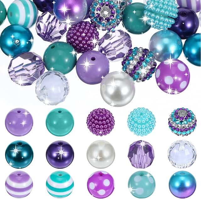 100 colorful 20mm acrylic round beads for crafts and jewelry