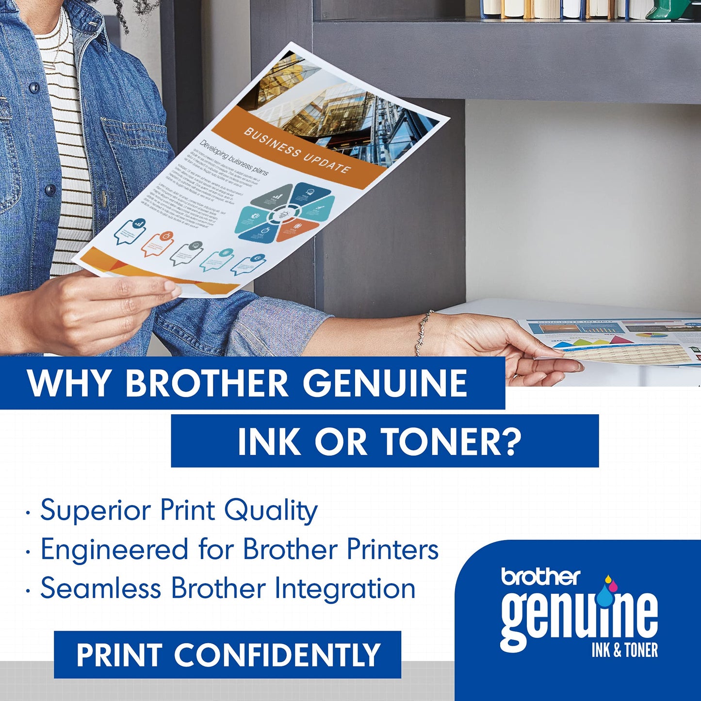 Genuine TN227C, High Yield Toner Cartridge, Replacement Cyan Toner, Page Yield Up to 2,300 Pages, TN227, Dash Replenishment Cartridge