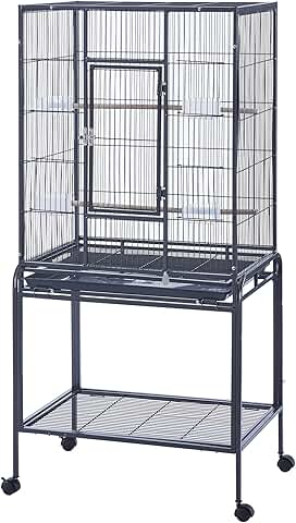 Large Metal Bird Cage with Stand for Small Birds