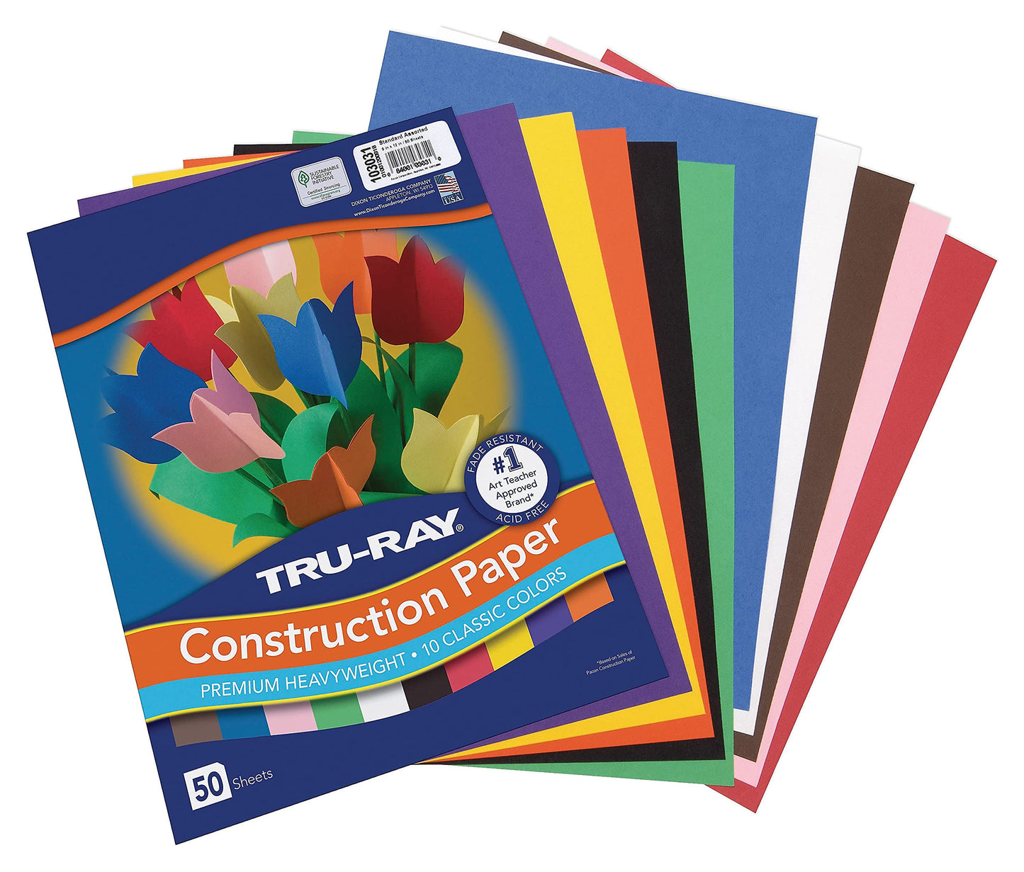 10 Clic Colors Construction Paper, 9" x 12", 50 Sheets