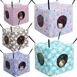 5 Pcs Small Animal Hanging Bed and Toy Set