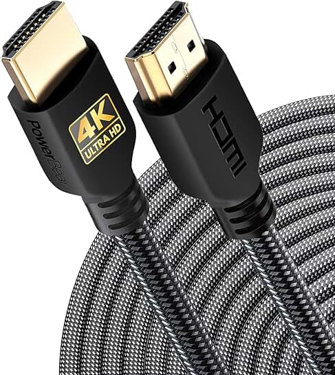 50 ft 4K HDMI Cable with Braided Nylon and Gold Connectors