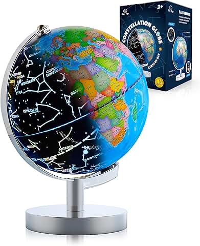 Illuminated 3-in-1 Kids Globe with Stand and Night Light