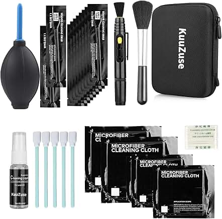 Professional DSLR Camera Cleaning Kit with Swabs and Cloths