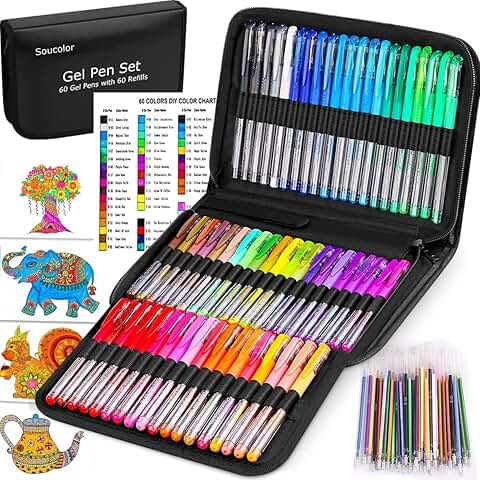 Deluxe 120 Gel Pen Set with Refills and Case
