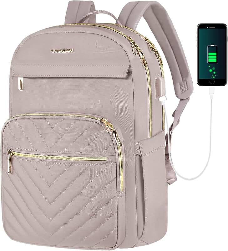 Stylish 15.6 Inch Waterproof Laptop Backpack for Women