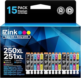 15 Pack Compatible Ink Cartridges for Canon Pixma Printers