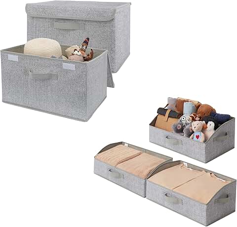 Set of 5 Storage Bins for Closet and Wardrobe