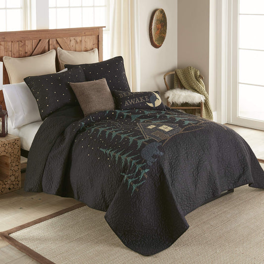 Full/Queen Bedding Set  3 Piece  Evening Lodge Quilt Set with Full/Queen Quilt and Standard Pillow Shams  Fits Queen Size and Full Size Beds  Machine Washable