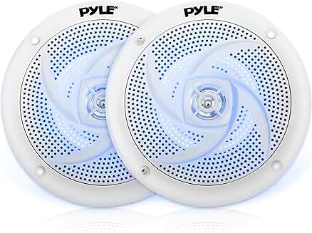 Waterproof 4-Inch Marine Speakers, 2-Way Stereo, White