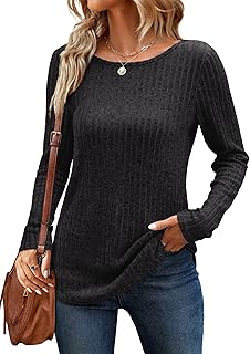 Women’s Long Sleeve Crewneck Tunic Top for Fall