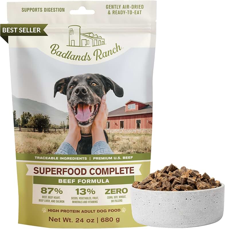 Superfood Air-Dried Dog Food with Beef, 24 oz