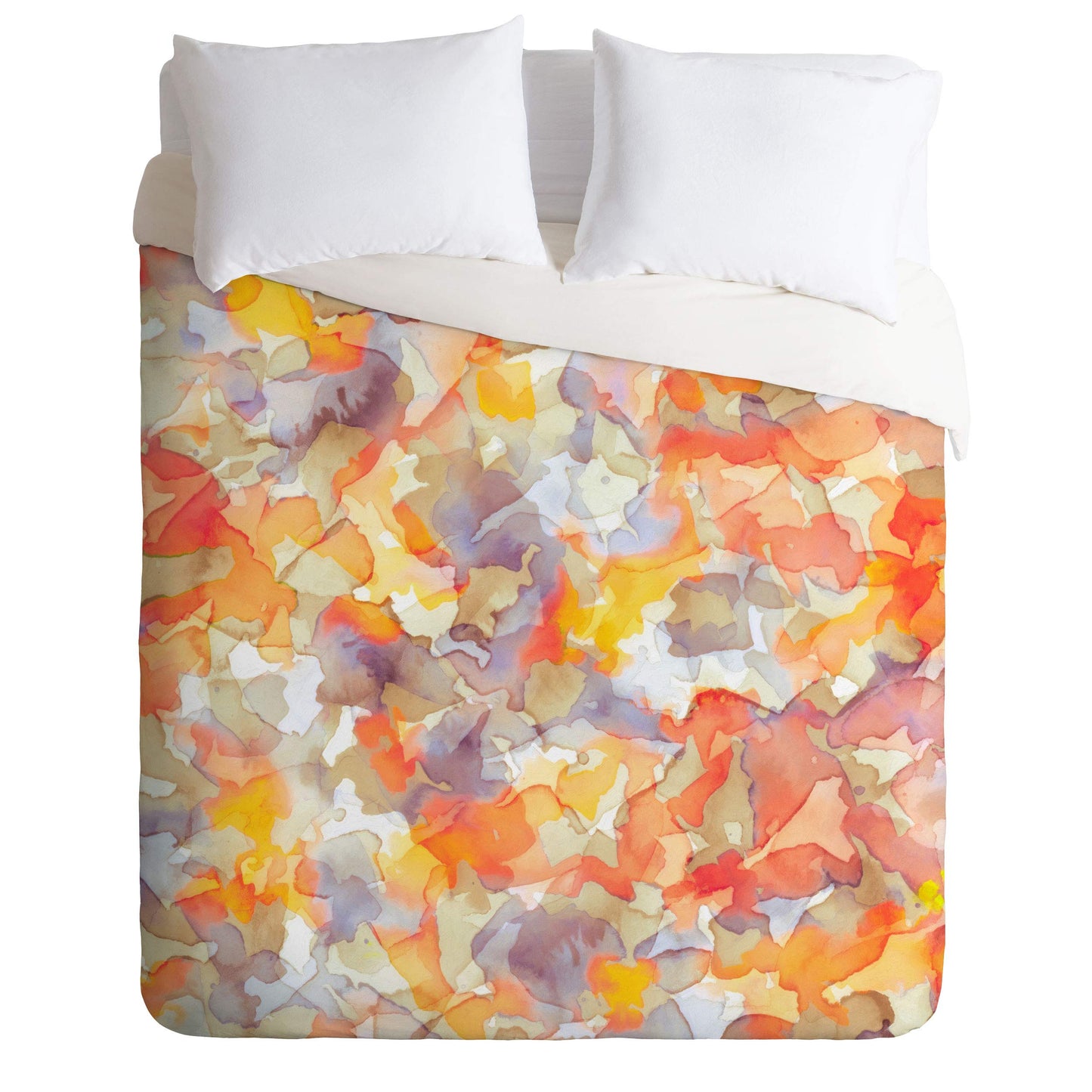 Jacqueline Moldonado Flutter Duvet Set with Pillow Sham, Twin, Orange