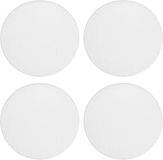 White 7 Inch Metal Speaker Grills Cover Pack of 4