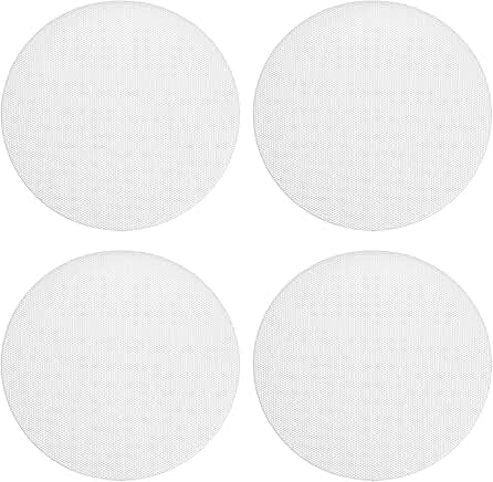 White 7 Inch Metal Speaker Grills Cover Pack of 4