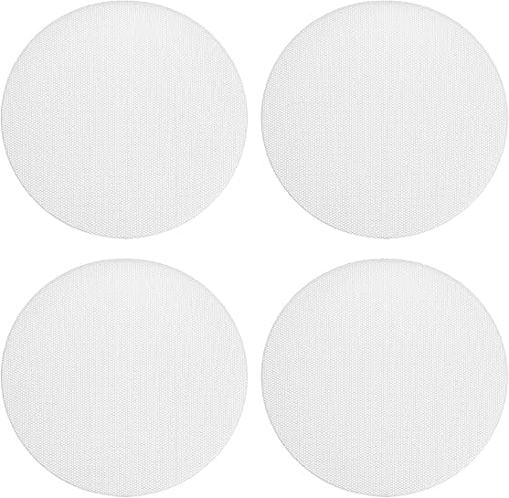 White 7 Inch Metal Speaker Grills Cover Pack of 4