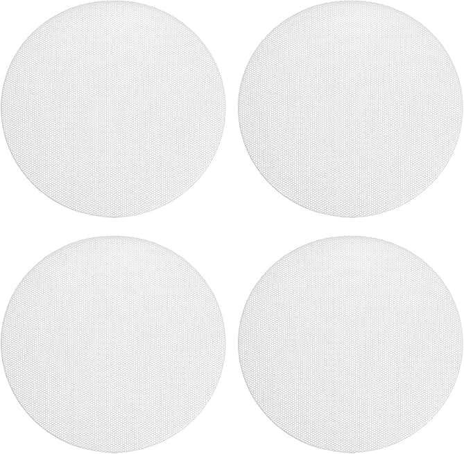 White 7 Inch Metal Speaker Grills Cover Pack of 4