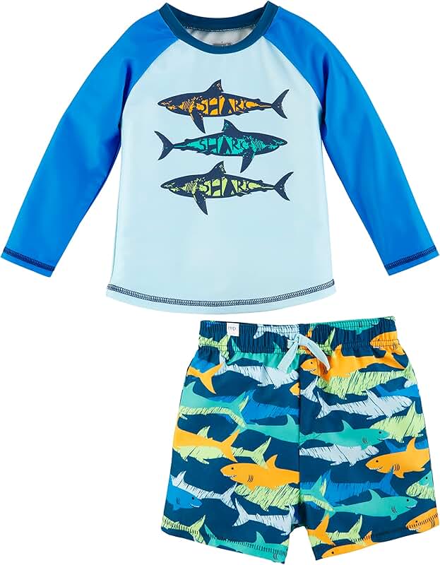 Boys' Swim and Rash Guard Set