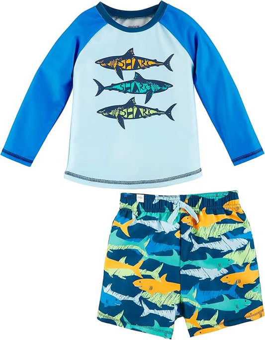 Boys' Swim and Rash Guard Set