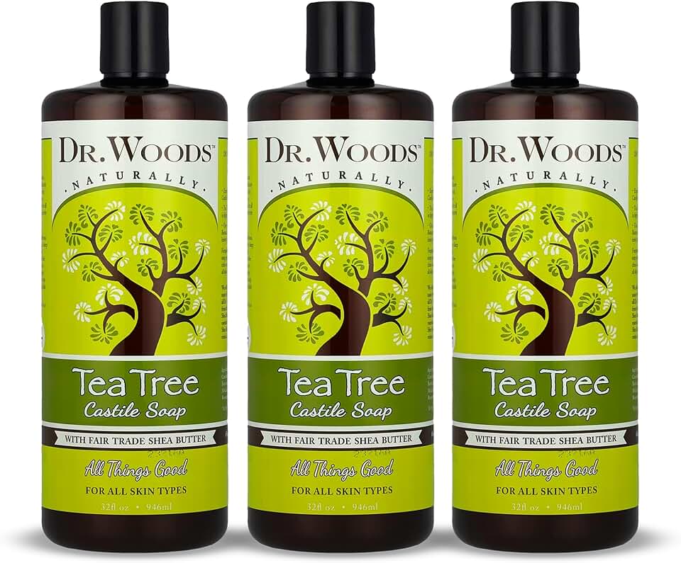 Tea Tree Liquid Castile Soap for Face, Hands, and Body