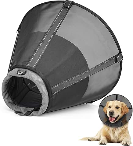 Soft Mesh Dog Cone for Post-Surgery Recovery
