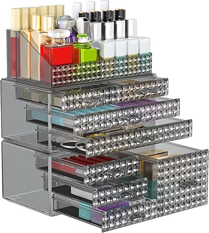 Three-Drawer Acrylic Makeup and Jewelry Organizer