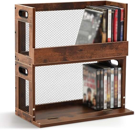 Metal and Wooden DVD Storage Box Set