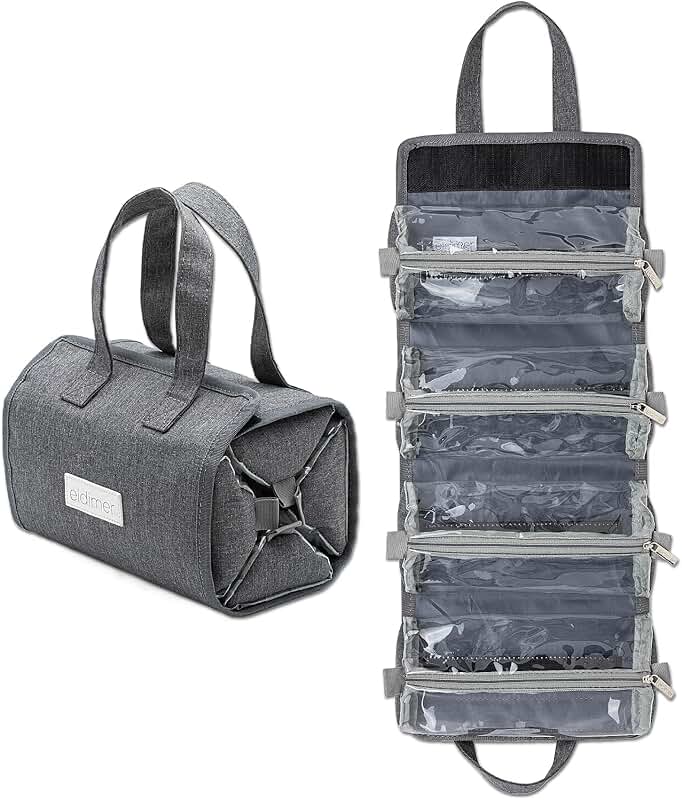 Small Travel Toiletry Bag with Removable Compartments