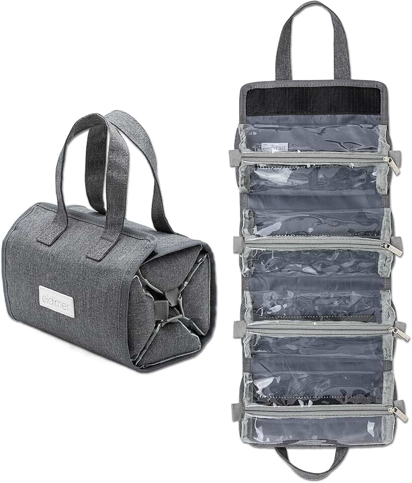 Small Travel Toiletry Bag with Removable Compartments