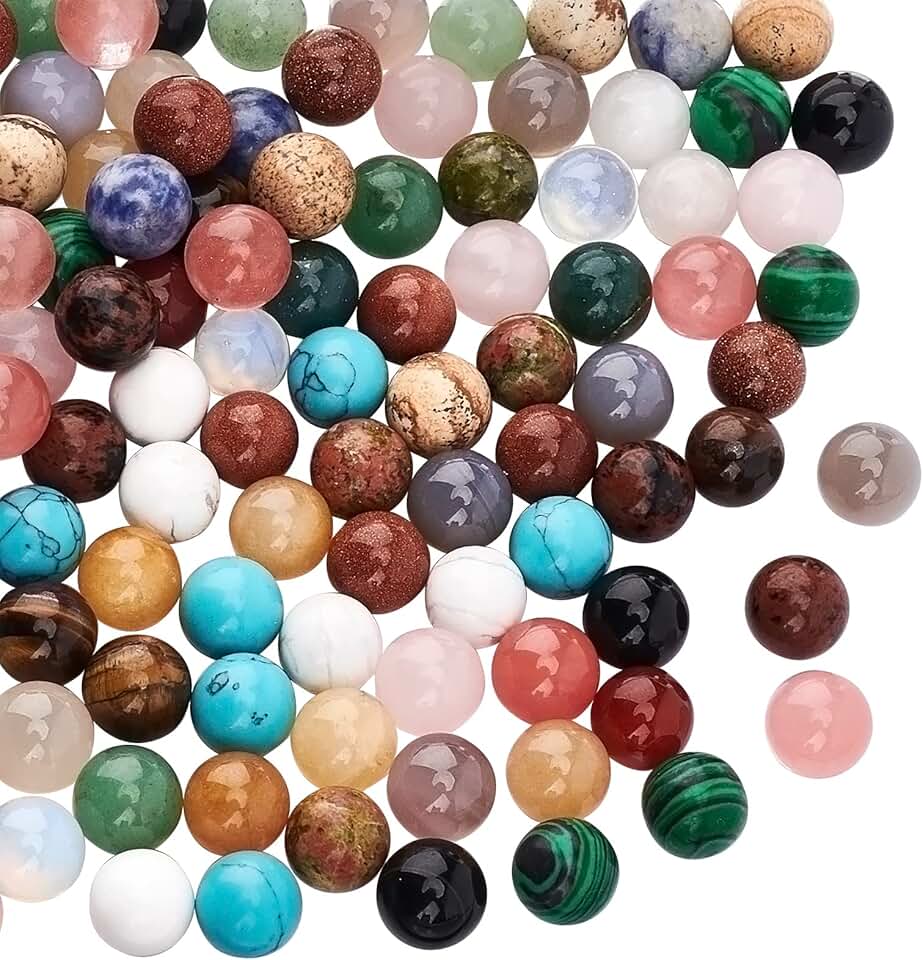 100 Pcs Mixed Natural Gemstone Beads for Jewelry Making